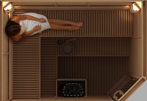 САУНА В СБОРЕ SAWO 1414RS-PS-G (1,4М Х 1,4М, ЕЛЬ, ПОЛНОСТЬЮ СТЕКЛЯННАЯ СТЕНА, ДИЗАЙН PIANO, ПРАВАЯ) (рис.2)