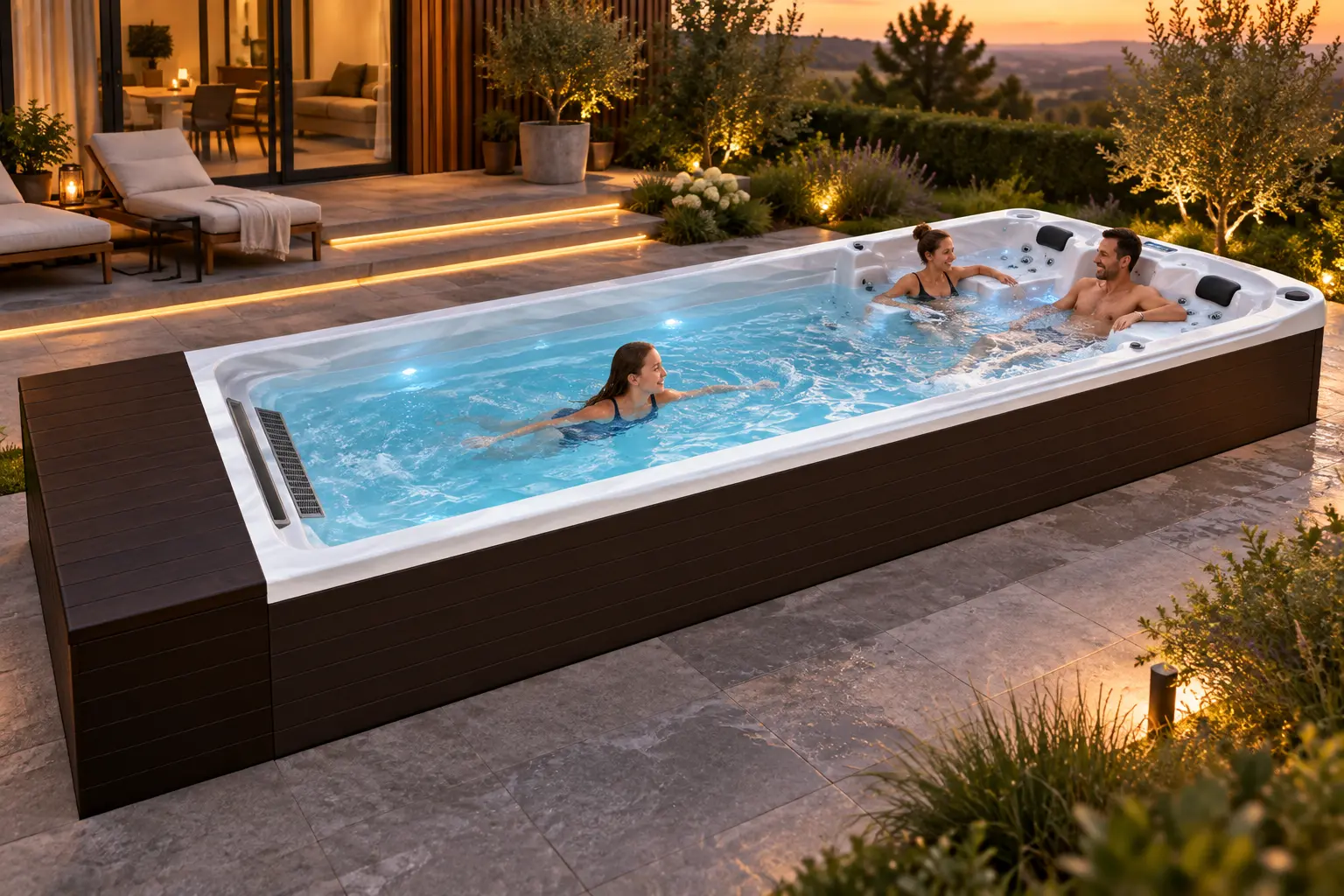 Большой плавательный бассейн Joy Spa для семейного отдыха
